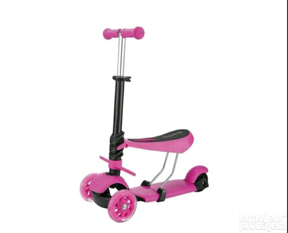 Trotinet SCOOTER 3 u 1 (rozi)