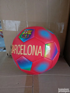 Fudbalska lopta Barcelona crvena sa šarenim