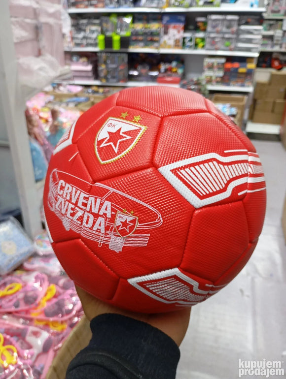 Fudbalska lopta sa grbom Crvene zvezde