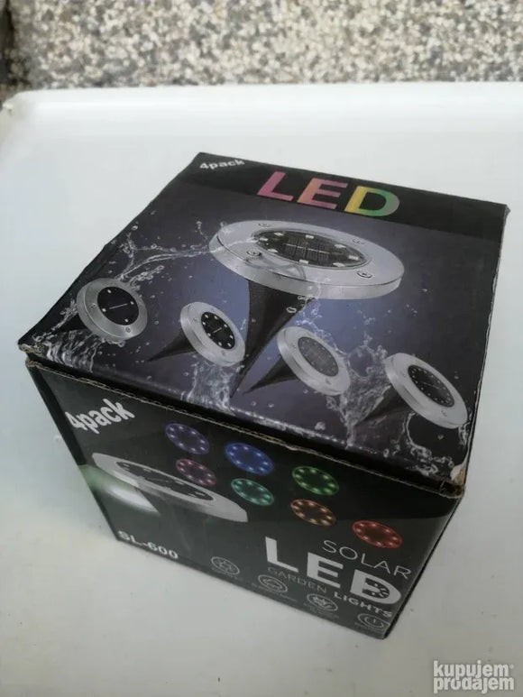 Solarne disk lampe za dvoriste, 8 LED bele