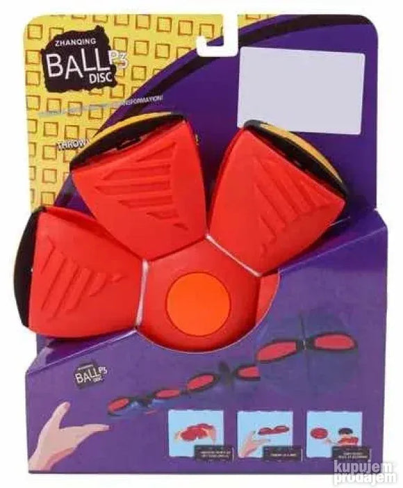 Phlat ball svetleći 2u1 lopta i frizbi-Pop-up ball-Više boja
