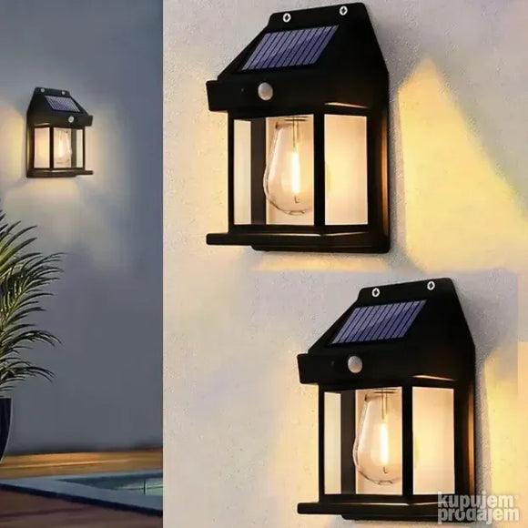 Solarna lampa Fenjer Zidna lampa sa senzorom Solarni luster