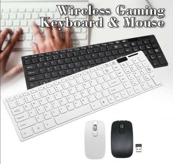 Crna i bela - bežična tastatura sa mišom () - Crna i bela - bežična tastatura sa mišom ()