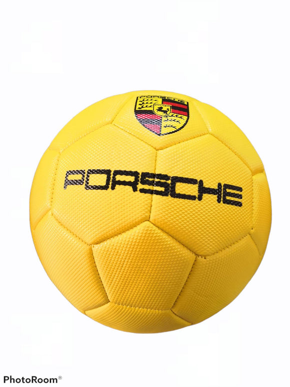 Žuta kožna fudbalska lopta Porches - Žuta kožna fudbalska lopta Porches