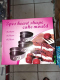 Kalupi za tortu set od 3 kalupa u obliku srca - Kalupi za tortu set od 3 kalupa u obliku srca