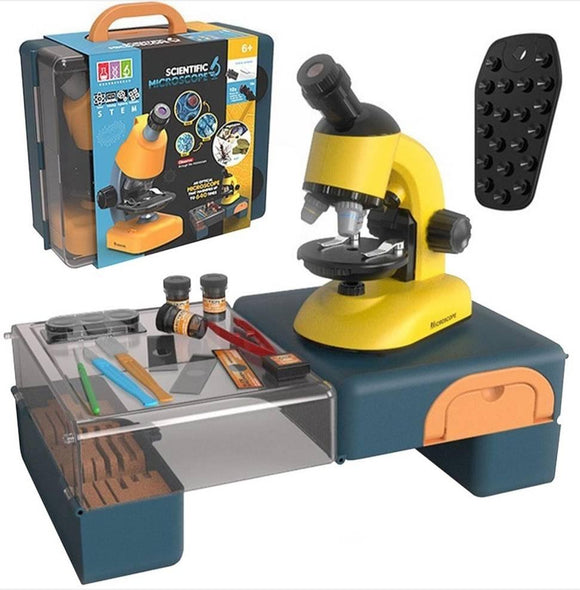 Dečiji mikroskop +  sto-kofer sa sočivima u boji - Dečiji mikroskop +  sto-kofer sa sočivima u boji