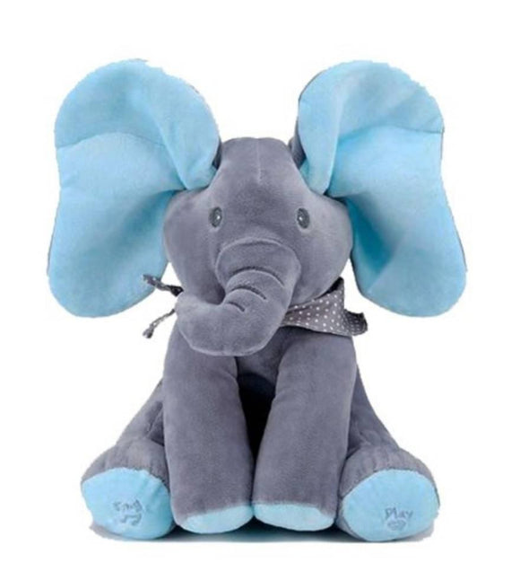 Peekaboo raspevani slon sivo plavi - Peekaboo raspevani slon sivo plavi