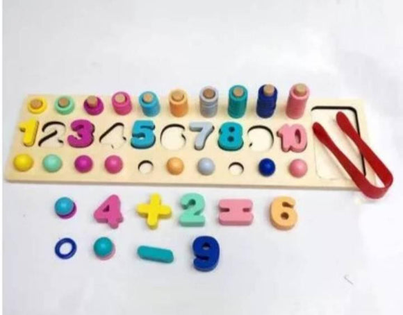 Edukativna drvena igracka sa brojevima I lopticama u boji - Edukativna drvena igracka sa brojevima I lopticama u boji