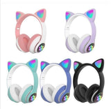 Bluetooth slušalice mačje uši sa LED svetlom - Bluetooth slušalice mačje uši sa LED svetlom