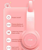 Bluetooth slušalice mačje uši sa LED svetlom p47m - Bluetooth slušalice mačje uši sa LED svetlom p47m