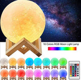 3D mesec lampa sa 16 boja - 3D moon lamp - 3D mesec lampa sa 16 boja - 3D moon lamp