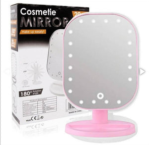 LED ogledalo za šminkanje roze sa 20 led dioda - LED ogledalo za šminkanje roze sa 20 led dioda