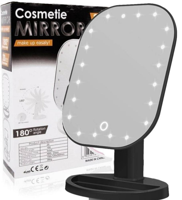 LED ogledalo za šminkanje crni sa 20 led dioda - LED ogledalo za šminkanje crni sa 20 led dioda