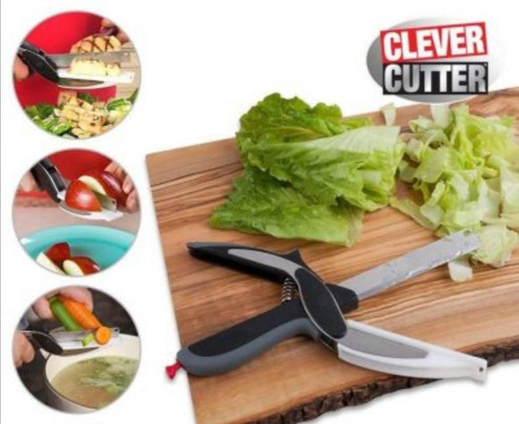 Kuhinjske makaze i nož Clever cutter 2u1 - Kuhinjske makaze i nož Clever cutter 2u1