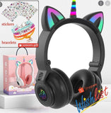 Jednorog svetlece Slusalice Cat Ear macje usi Bluetooth - Jednorog svetlece Slusalice Cat Ear macje usi Bluetooth