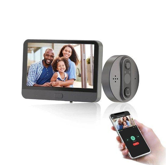 Spijunka kamera Wifi + monitor Video interfon zvono - Spijunka kamera Wifi + monitor Video interfon zvono