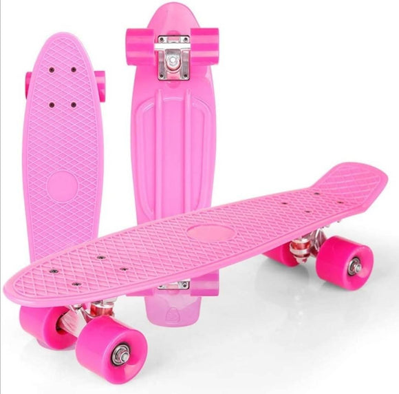 Penny board, skejtbord roze 55cm sa svetelćim točkovima - Penny board, skejtbord roze 55cm sa svetelćim točkovima