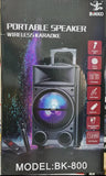 Karaoke zvučnik sa bežičnim mikrofonom blutut led - BK-800 - Karaoke zvučnik sa bežičnim mikrofonom blutut led - BK-800