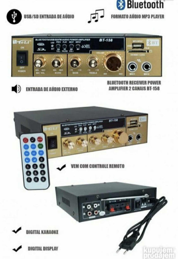 Blutut stereo resiver BT-158A-A pojačalo karaoke - Blutut stereo resiver BT-158A-A pojačalo karaoke