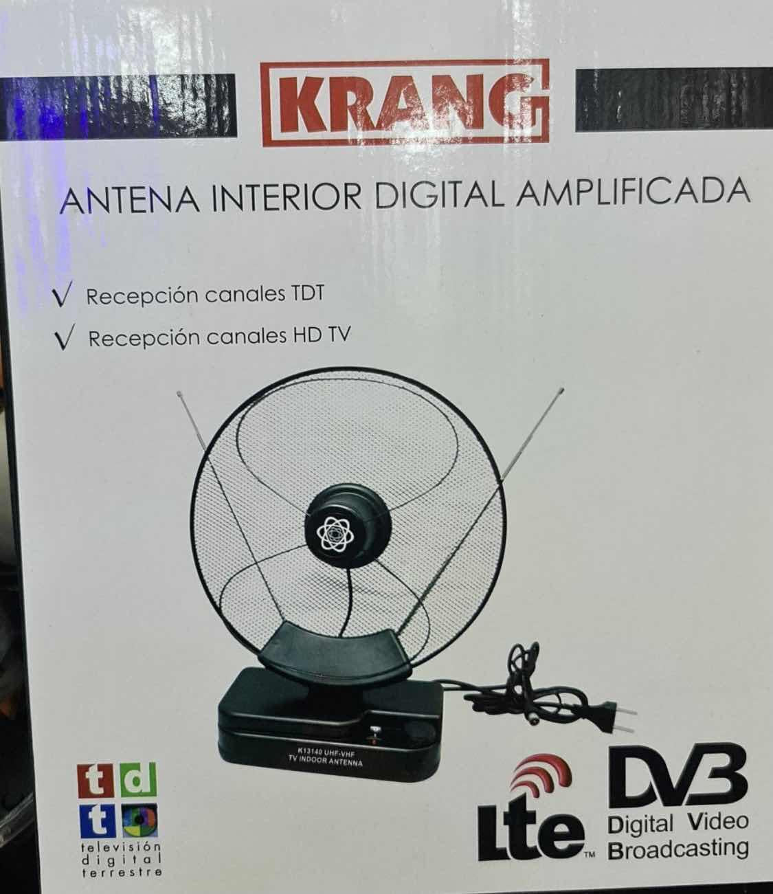 ANTENA INTERIOR TV AMPLIFICADA 42dB PARA TDT (DVB-T), UHF, VHF y FM -  Bierzo Technologies