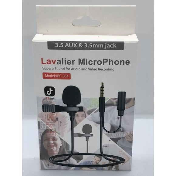 MIKROFON lavalier 3.5mm AUX+ 3.5mm džek/bubica mikrofon - MIKROFON lavalier 3.5mm AUX+ 3.5mm džek/bubica mikrofon