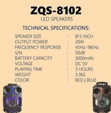Bluetooth zvucnik + mikrofon ZQS 8102 - Bluetooth zvucnik + mikrofon ZQS 8102