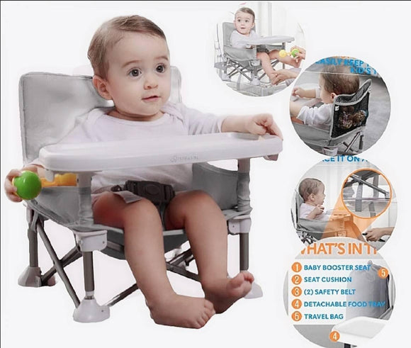 Prenosiva stolica - hranilica siva za bebe - Prenosiva stolica - hranilica siva za bebe
