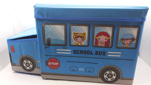 Kutija za Igračke autobus tabure sa korpom za igracke