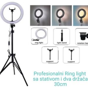 Ring light 30cm sa dva držača za telefon - Ring light 30cm sa dva držača za telefon