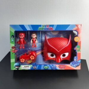 Pjmasks Set Maska,fugurica i Vozilo Crveni