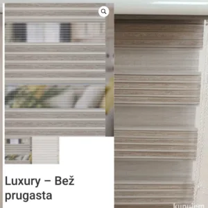 Zebra zavese LUXURY Bež Prugasta Dan Noc