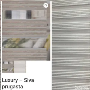 Zebra zavese LUXURY Siva Prugasta Dan Noc