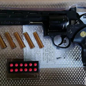 Metalni pištolj revolver sa EVA metkićima 20cm