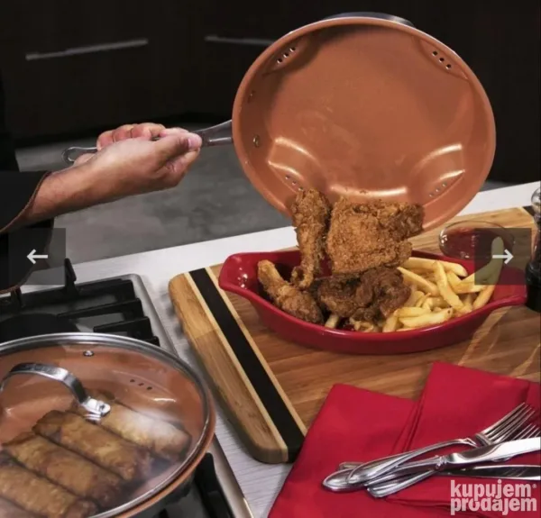 Tiganj Air Fry Pan - Priprema hrane bez ulja - Slika 3