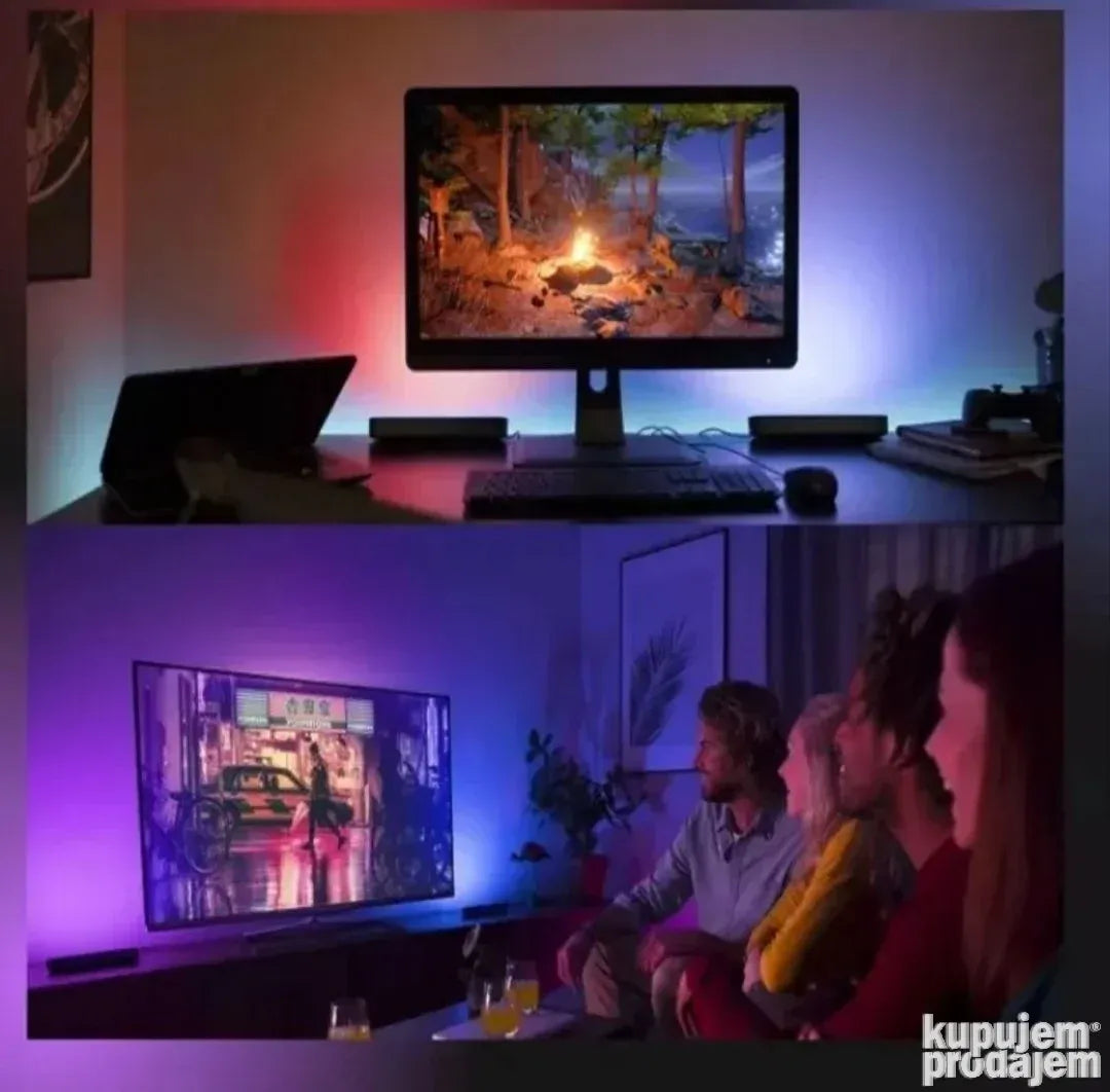 Zidno svetlo RGB bluetooth LED traka - Slika 4