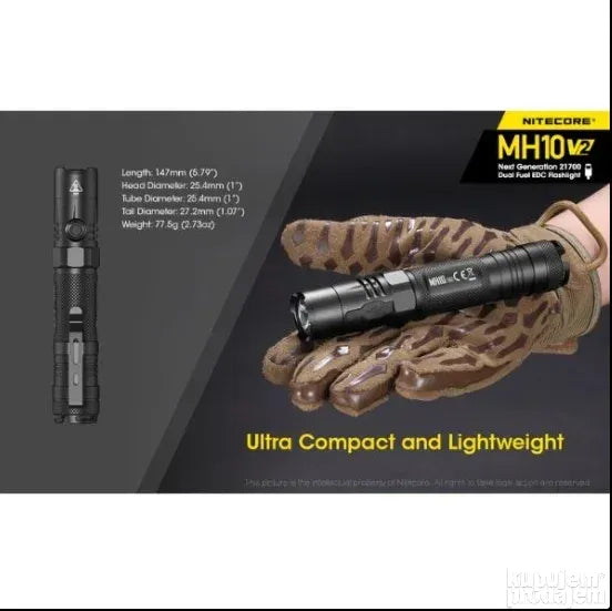 Baterijska lampa NITECORE MH10 V2 SET - Slika 5