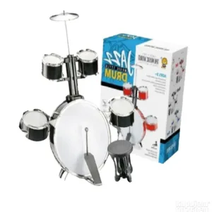 Jazz drum crni set bubnjeva sa stolicom