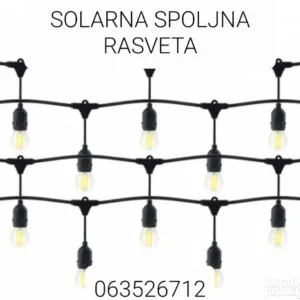 Spoljna rasveta Set 10 LED sijalica za dvorište, solarna