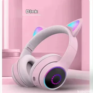 Bluetooth slušalice mačje uši K26 PINK model