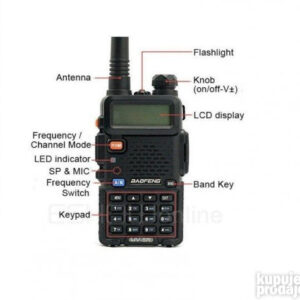 Baofeng UV 5 R radio stanica 8 W Dual Band