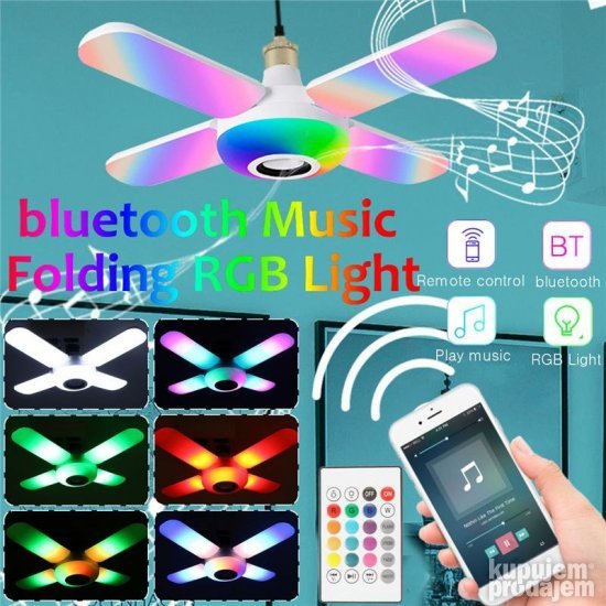 Muzicka Sijalica Bluetooth Sijalica sa daljinskim RGB