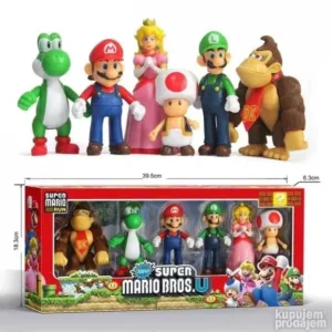 SUPER MARIO  druzina SET od 6 kvalitetnih figura igracke