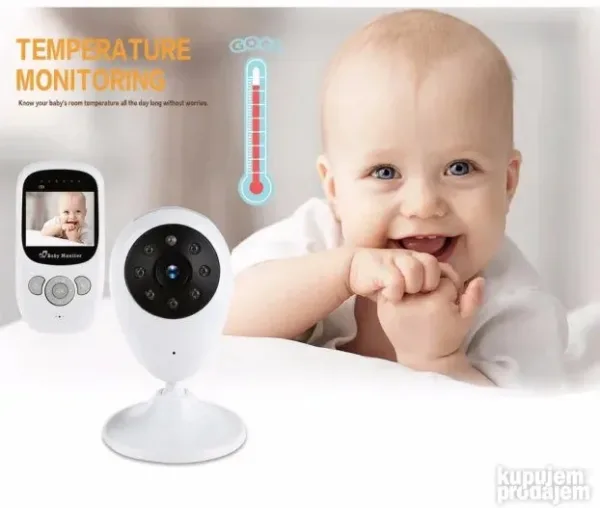 Baby monitor kamera 2.4"  sa ekranom i Temp senzorom  -Novo-