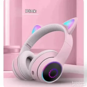 NOVO! Slusalice K26 /Roze/bluetooth Macije usi