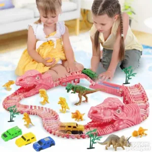 Roze i Zelena dino staza - Dinosaurus staza za autiće