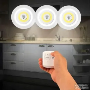 Set 3 LED lampe samolepljive sa daljinskim - NOVO -Akcija -