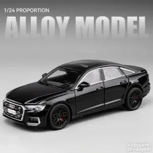 Audi A6L 1/24 Crni Metalni