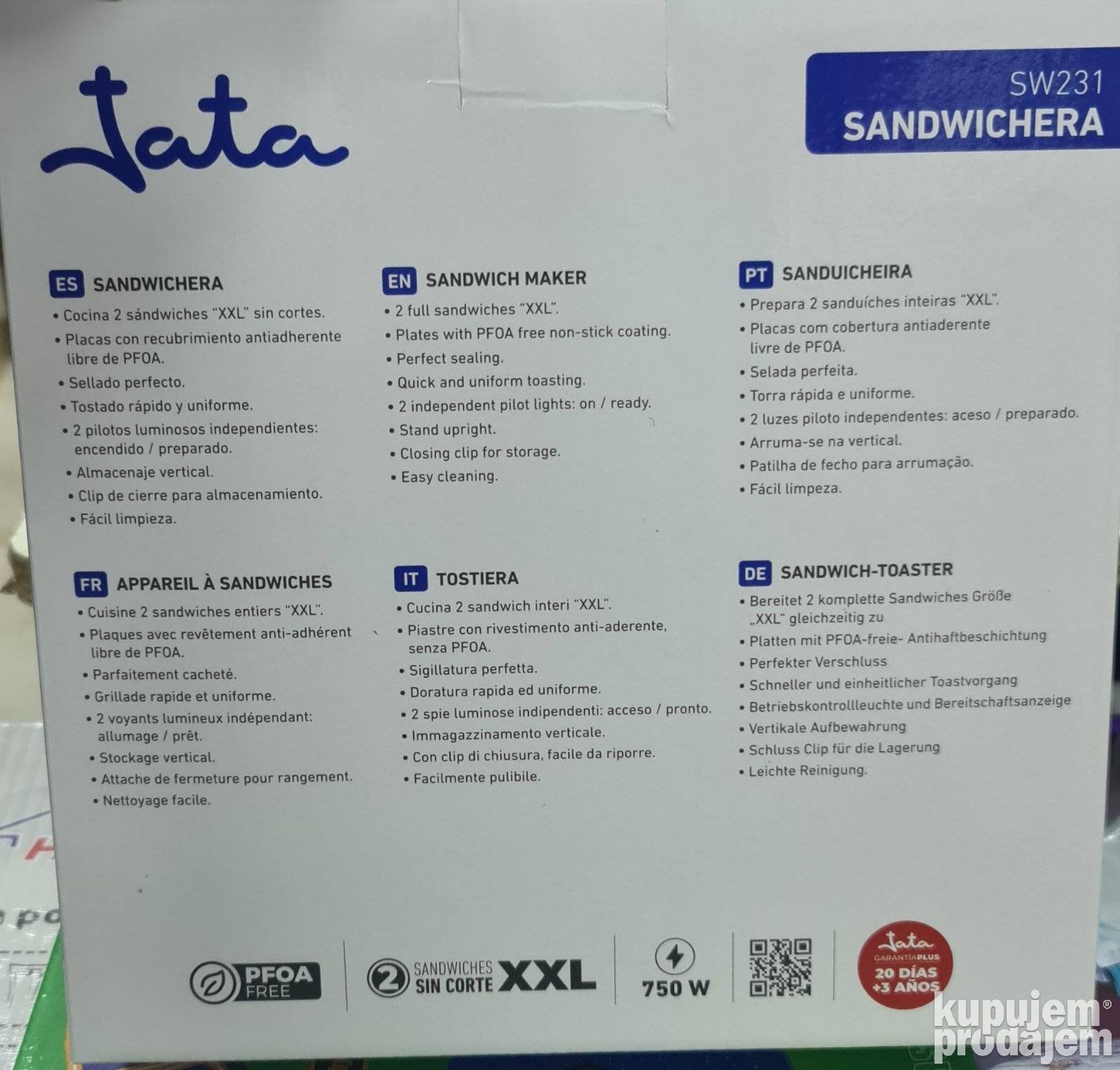 Aparat toster za sendvič SW231 - Slika 3