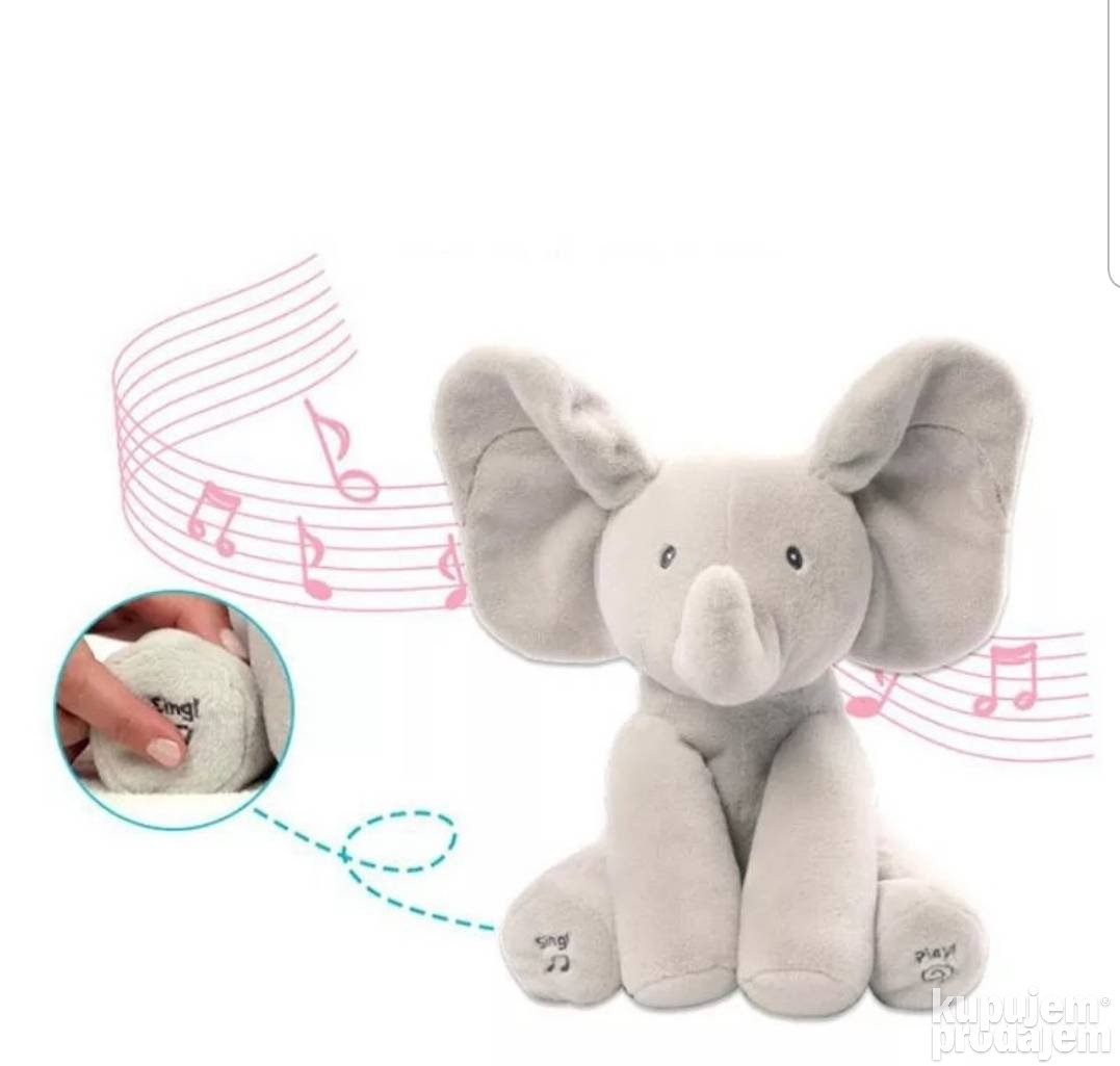 Slon flappy - Interaktivna plisana igracka slon - Slika 2