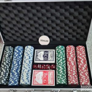 čipovi za poker 300 kom. sa dva špila karata i koferom